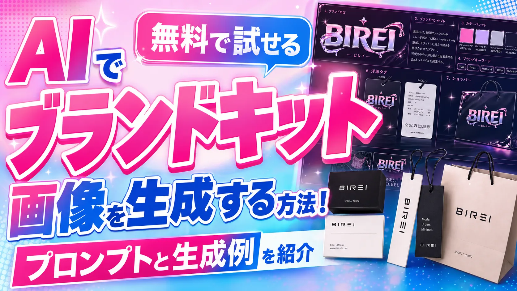 AIでブランドキット画像を生成する方法！無料で試せるプロンプトと生成例を紹介