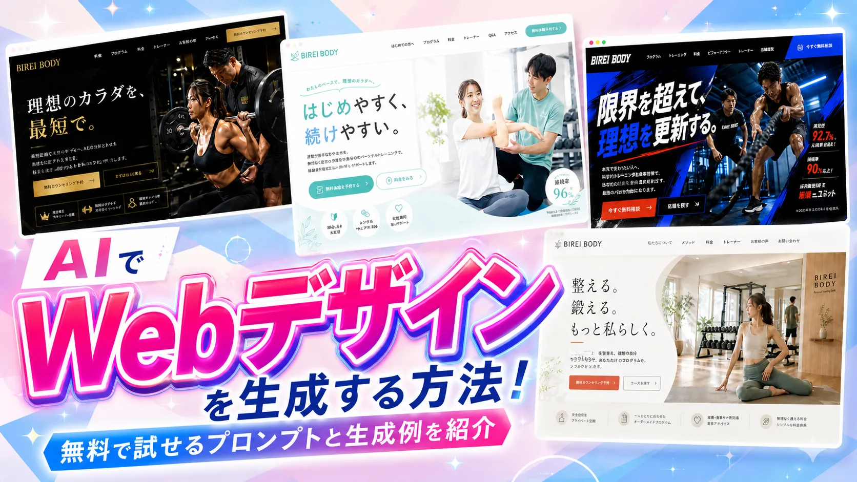 AIでWebデザインを生成する方法！無料で試せるプロンプトと生成例を紹介