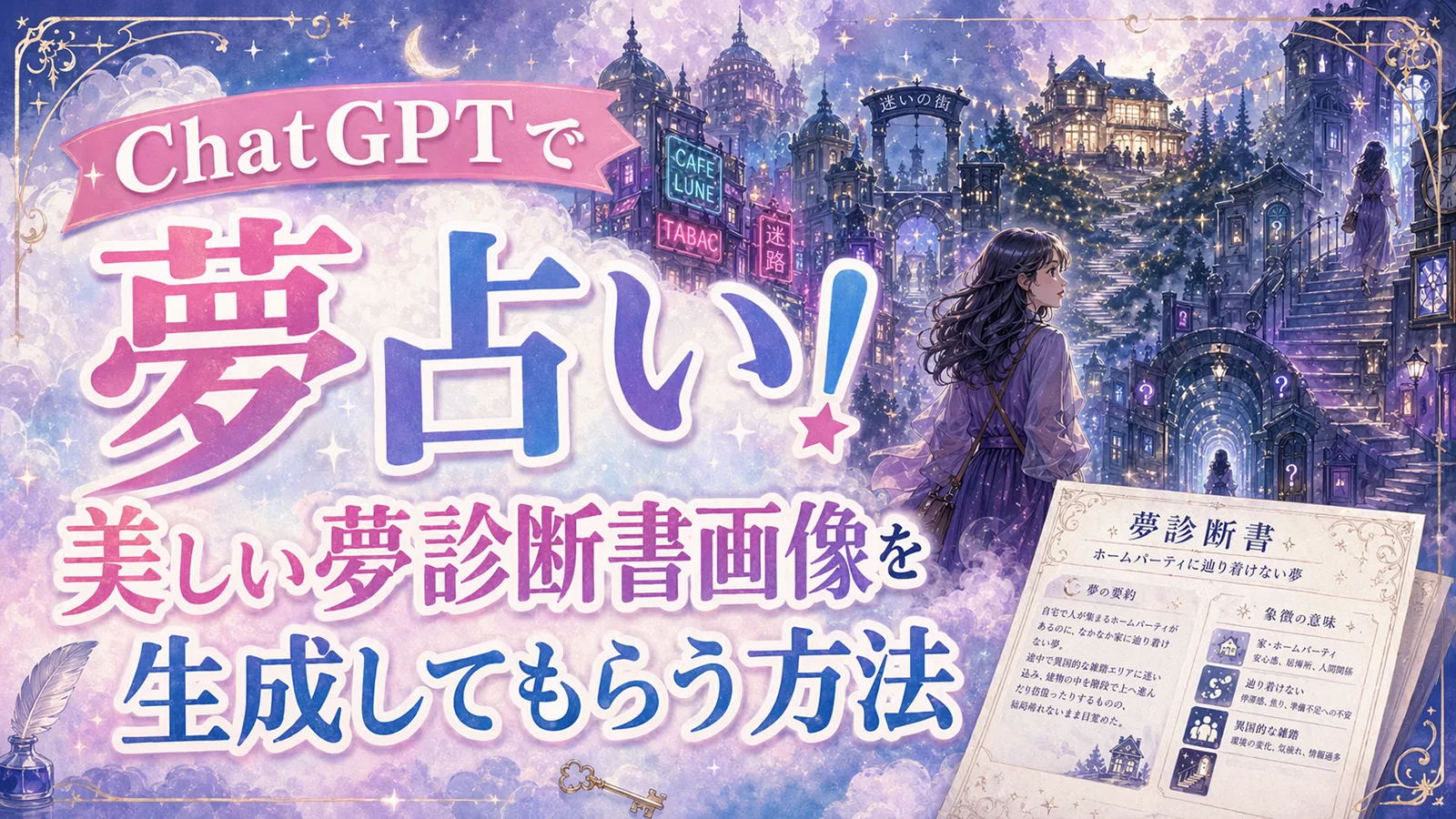 ChatGPTで夢占い！美しい夢診断書画像を生成してもらう方法